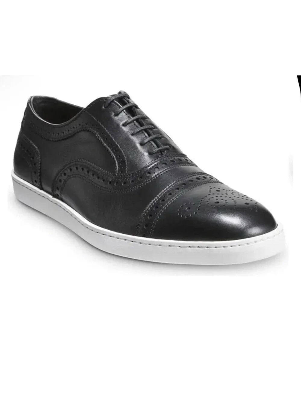 Allen Edmonds Strand Oxford Dress Sneaker Shoe Black Leather Wingtip 13 EEE 3E